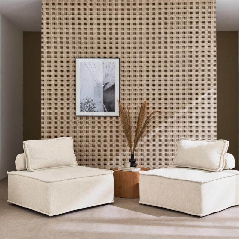 sweeek Dao : deux chauffeuses modulables pour une assise supplémentaire (et un coussin moelleux) - mise en situation