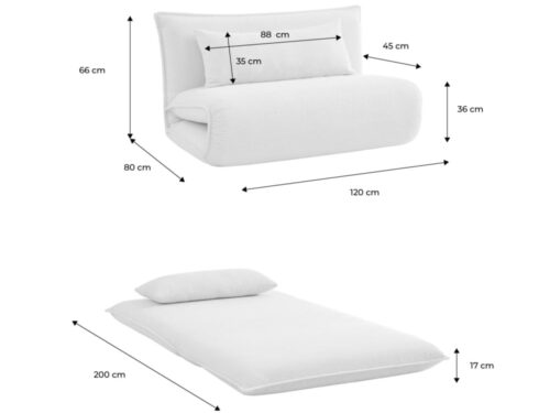 sweeek Fleeep : la chauffeuse 2 places en bouclette, 5 positions - vue détaillée
