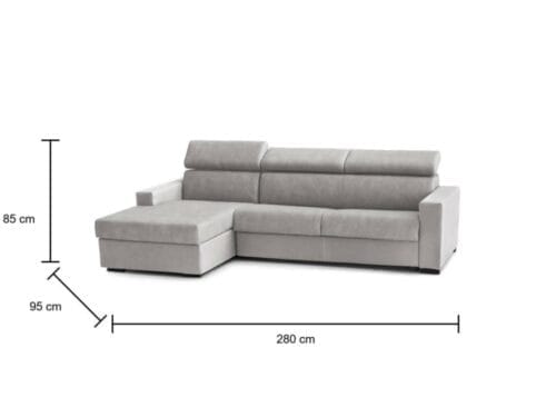 Test Talamo Italia, Canapé d’angle convertible Sinistra avec rangement (280×180)