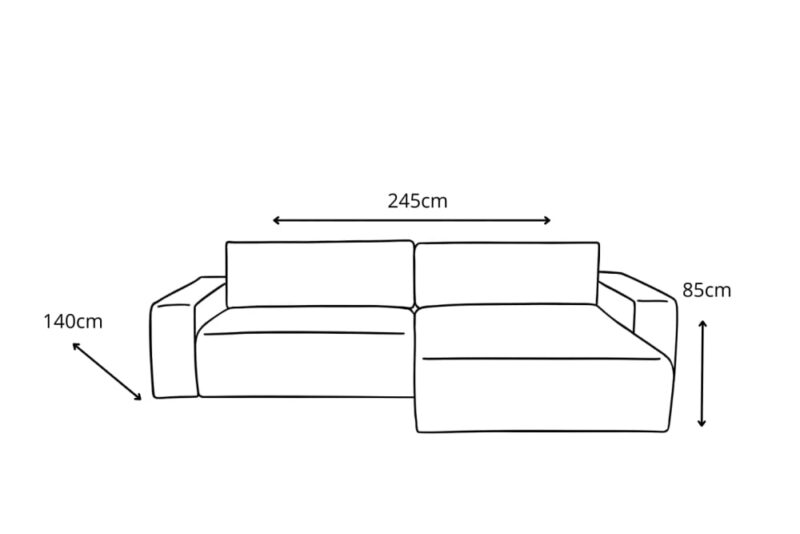 Test Tendencio GAYAO : canapé d’angle convertible en velours côtelé (gris)