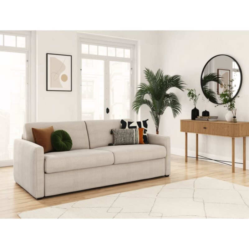 Test Usinestreet AGATHE : canapé convertible express en velours côtelé