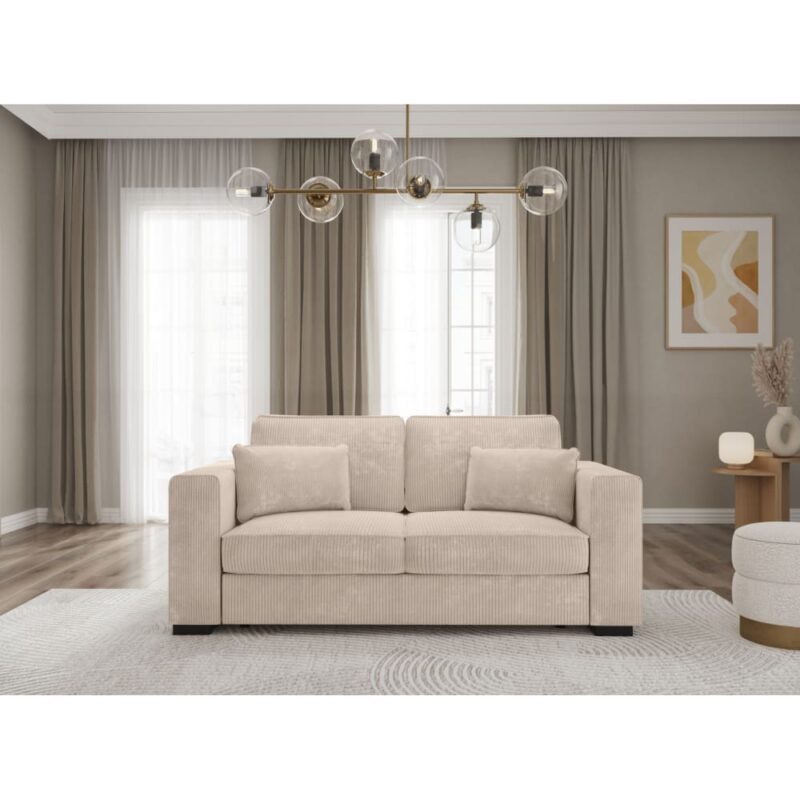 Usinestreet BELAMI — Canapé droit fixe 2 places en velours côtelé - vue détaillée