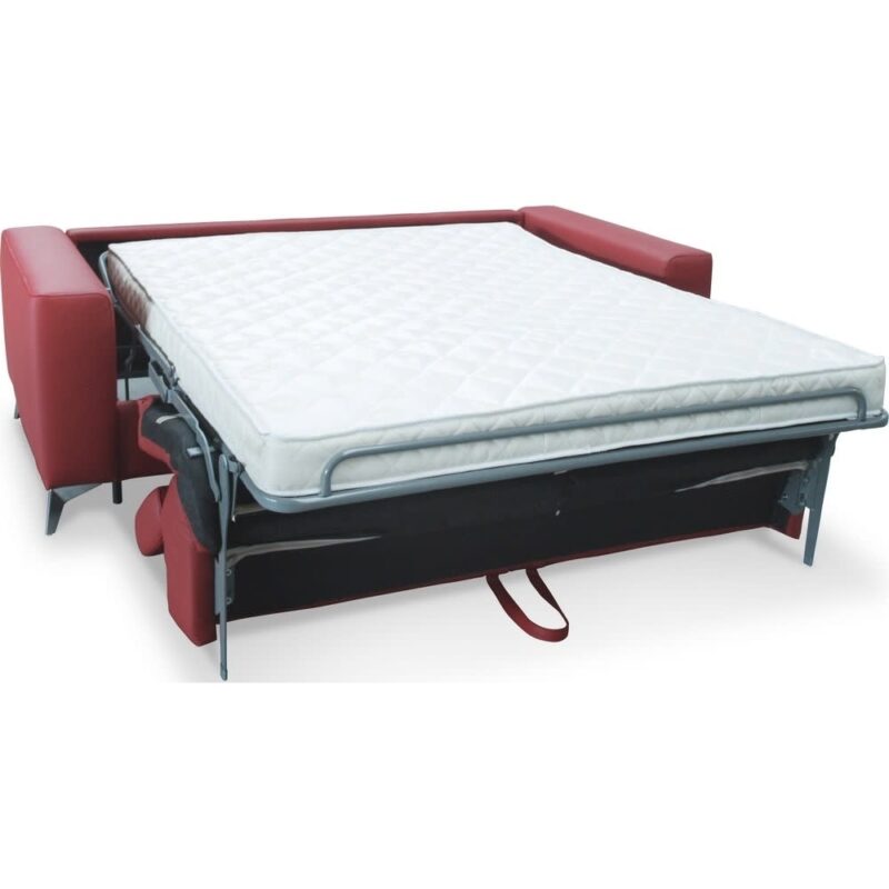 Venesetti Canapé Convertible en Cuir Italien (Rouge) – Test & Avis