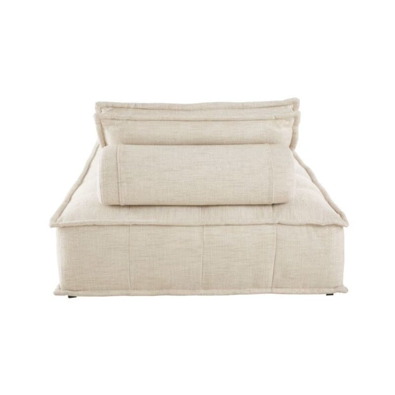 Vue de dos Neo Elementary - Méridienne pour canapé modulable beige sable