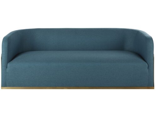 Banquette Bling Maisons Du Monde : une 3 places dorée et bleu-vert taillée pour les lobbys d&rsquo;hôtels - Canapé Maisons du Monde