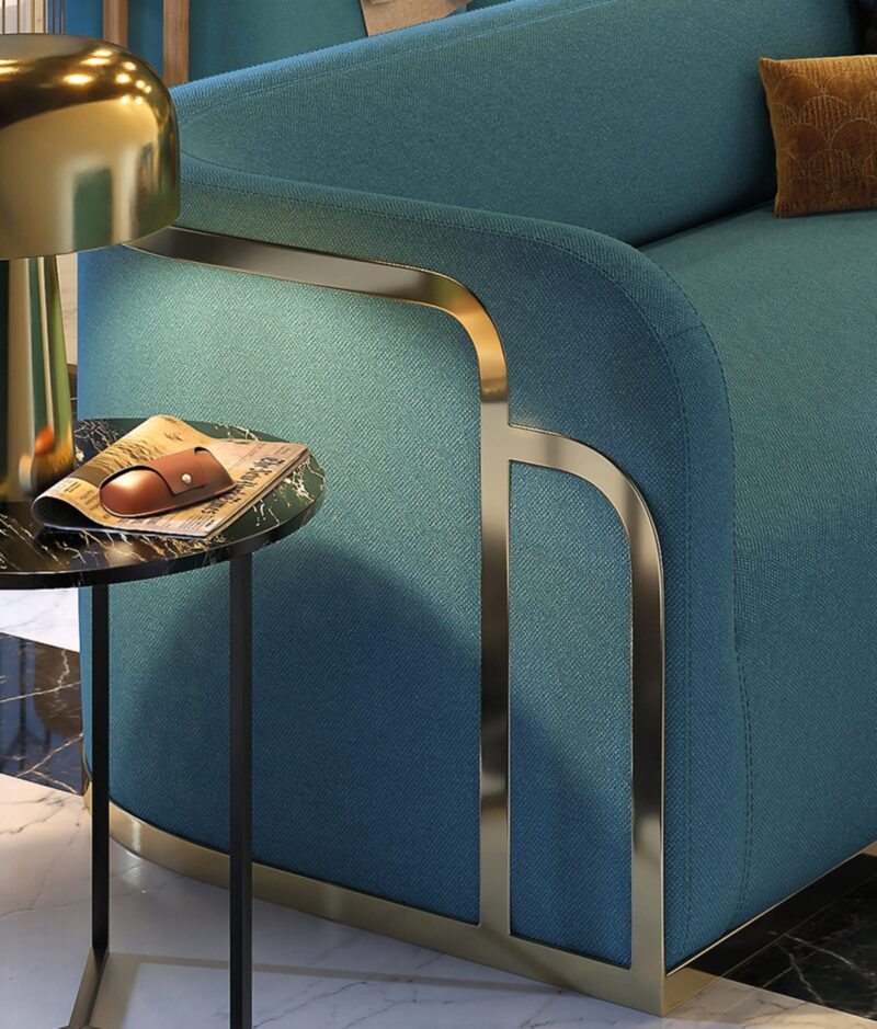 banquette-bling-maisons-du-monde-une-3-places-doree-et-bleu-vert-taillee-pour-les-lobbys-dhotels_5-1.jpg Banquette Bling Maisons Du Monde : une 3 places dorée et bleu-vert taillée pour les lobbys d’hôtels - Canapé Maisons du Monde