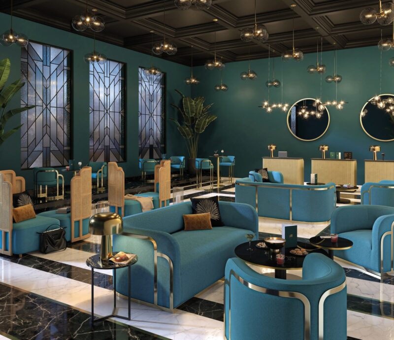 banquette-bling-maisons-du-monde-une-3-places-doree-et-bleu-vert-taillee-pour-les-lobbys-dhotels_6-1.jpg Banquette Bling Maisons Du Monde : une 3 places dorée et bleu-vert taillée pour les lobbys d’hôtels - Canapé Maisons du Monde