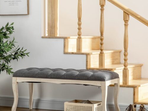 Banquette capitonnée Homcom : l'élégance classique chic à petit prix - vue détaillée