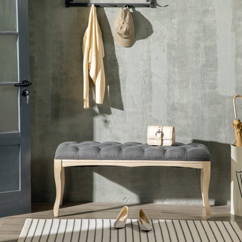 Banquette capitonnée Homcom : l'élégance classique chic à petit prix - mise en situation