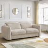 Canapé Achille Bobochic : un convertible express 3 places en tissu chiné beige pour les salons polyvalents - Canapé Bobochic