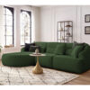 Canapé Alesia Bobochic : un canapé d&rsquo;angle fixe bouclette vert pour un salon organique et cocooning - Canapé Bobochic