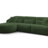Canapé Alesia Bobochic : un canapé d&rsquo;angle fixe bouclette vert pour un salon organique et cocooning - Canapé Bobochic