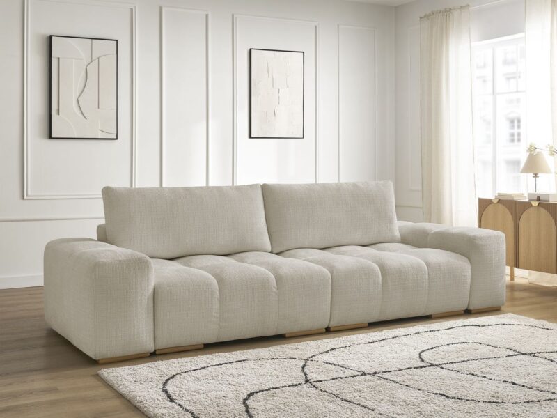 Canapé Anakin Bobochic : un 3 places Xxl en tissu texturé pour les grands salons - Canapé Bobochic