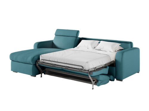 Canapé Carole Usinestreet : un angle convertible express avec têtières réglables pour vivre et recevoir au quotidien - vue détaillée