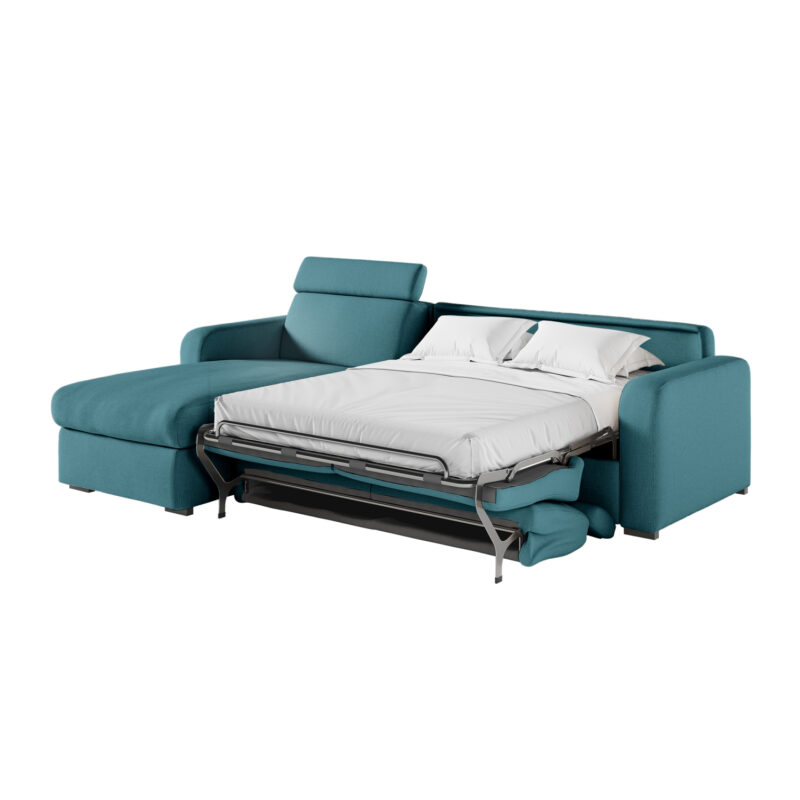 Canapé Carole Usinestreet : un angle convertible express avec têtières réglables pour vivre et recevoir au quotidien - Canapé UsineStreet