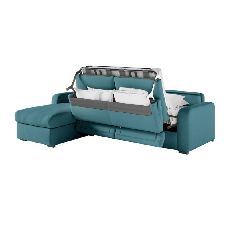 Canapé Carole Usinestreet : un angle convertible express avec têtières réglables pour vivre et recevoir au quotidien - Canapé UsineStreet