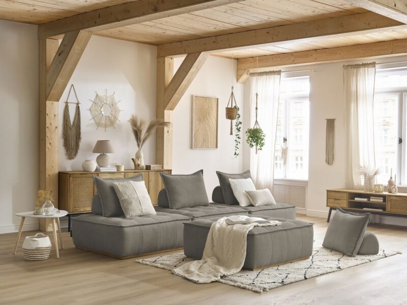 Canapé Elisa Bobochic : un modulable 4 places sans accoudoirs qui réinvente le salon moderne - Canapé Bobochic