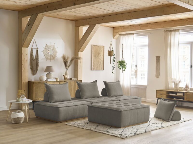 Canapé Elisa Bobochic : un modulable 4 places sans accoudoirs qui réinvente le salon moderne - Canapé Bobochic