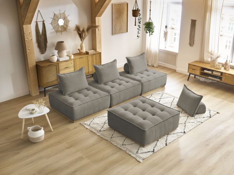 Canapé Elisa Bobochic : un modulable 4 places sans accoudoirs qui réinvente le salon moderne - Canapé Bobochic