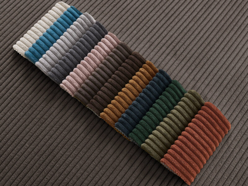 Canapé Enore Bobochic : un angle droit en velours côtelé taupe pour les salons qui veulent du caractère - Canapé Bobochic