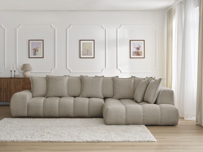 Canapé Everest Bobochic : un angle droit 4 places cosy et matelassé pour les salons familiaux - Canapé Bobochic