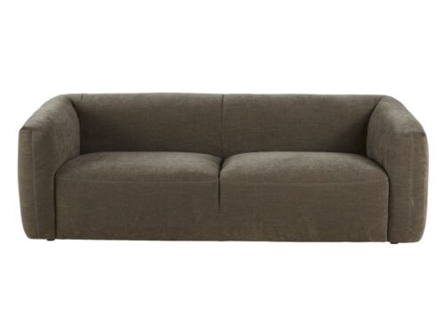 Canapé Jiggy Maisons Du Monde : un 3 places velouté vert de gris qui joue la carte du contemporain accessible - Canapé Maisons du Monde