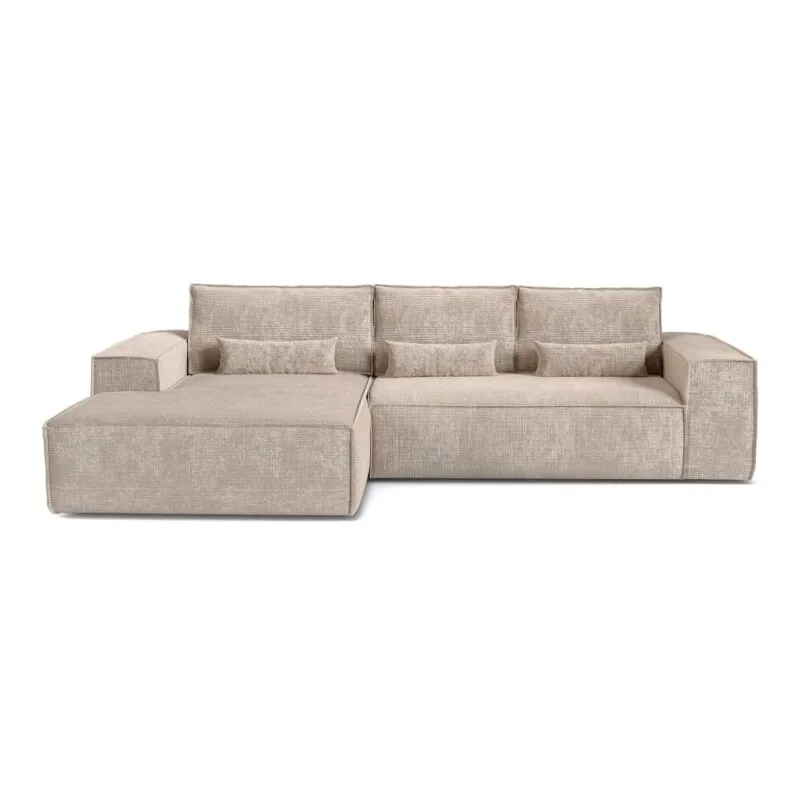 Canapé June Premium Interiors : Le velours gaufré beige qui joue dans la cour des grands - Canapé Premium Interiors