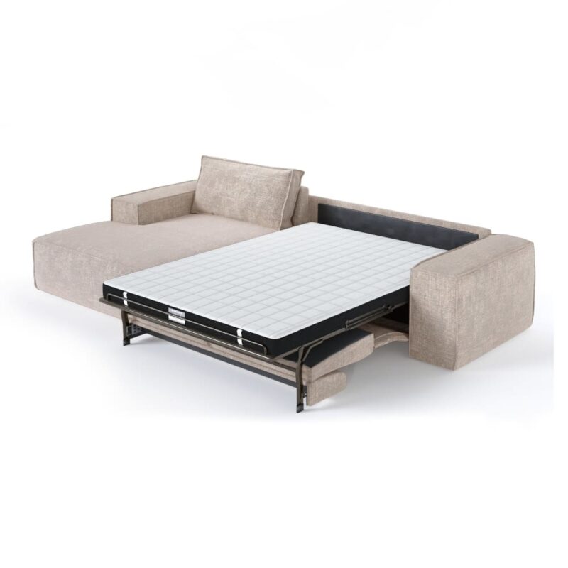 Canapé June Premium Interiors : Le velours gaufré beige qui joue dans la cour des grands - Canapé Premium Interiors