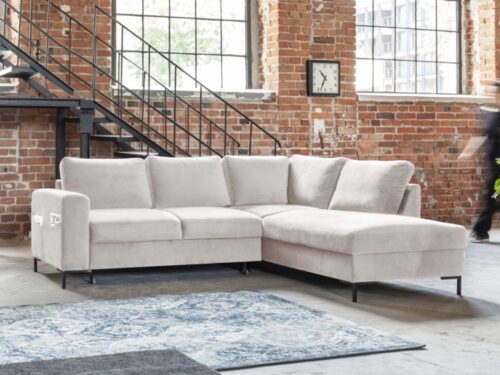 Canapé Lilly Best Mobilier : Le Velours Beige qui Veut Tout Faire - vue détaillée