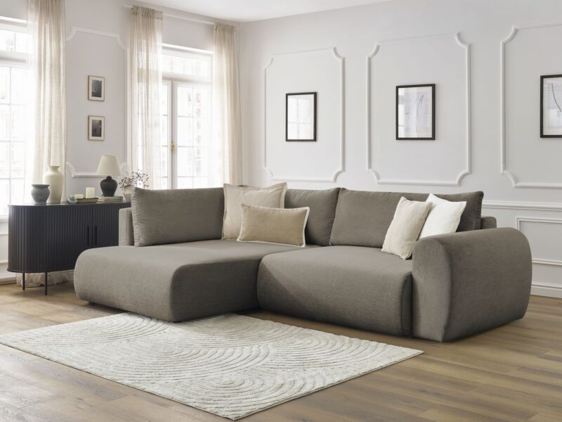 Canapé Lucien Bobochic : un angle gauche convertible avec coffre pour salon moderne - Canapé Bobochic