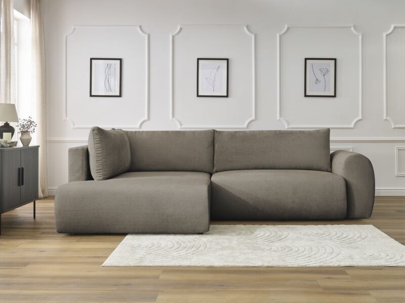 Canapé Lucien Bobochic : un angle gauche convertible avec coffre pour salon moderne - Canapé Bobochic