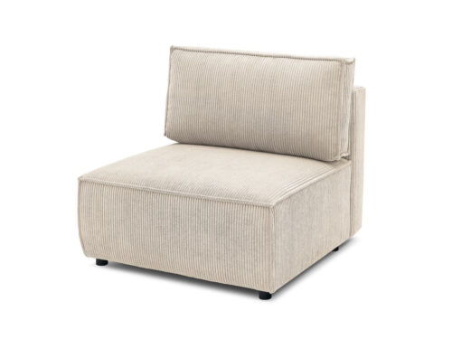 Canapé Nihad Bobochic : la chauffeuse modulable en velours côtelé beige qui s'adapte à tous les configurations - vue détaillée