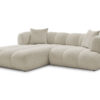 Canapé Pamira Bobochic : un angle gauche 4 places en bouclette beige qui joue la carte du confort moelleux - Canapé Bobochic