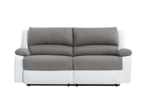 Canapé Relaxxo Usinestreet : un 3 places relax manuel avec assises Xxl pour les adeptes du vrai confort - Canapé Gris