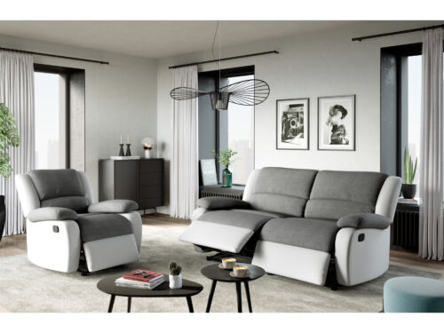 Canapé Relaxxo Usinestreet : un 3 places relax manuel avec assises Xxl pour les adeptes du vrai confort - vue détaillée