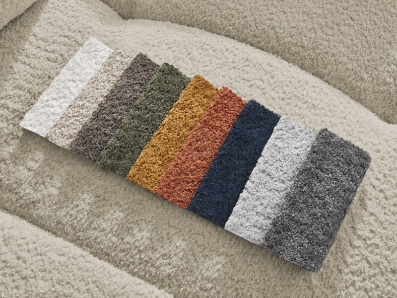 Canapé Roxelane Bobochic : un angle droit convertible coffre en bouclette beige pour les salons qui veulent tout - Canapé Bobochic