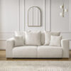 Canapé Sidonie Bobochic : un 2 places droit en velours côtelé beige taillé pour les intérieurs modernes - Canapé Bobochic