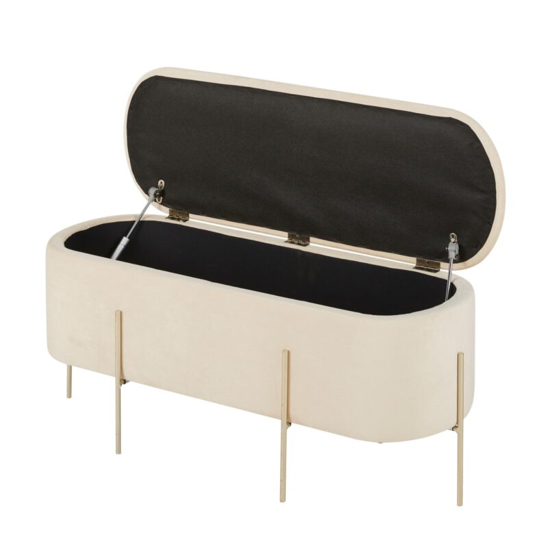 Banquette Allister Maisons Du Monde : une banquette coffre beige compacte qui joue double jeu - Canapé Maisons du Monde