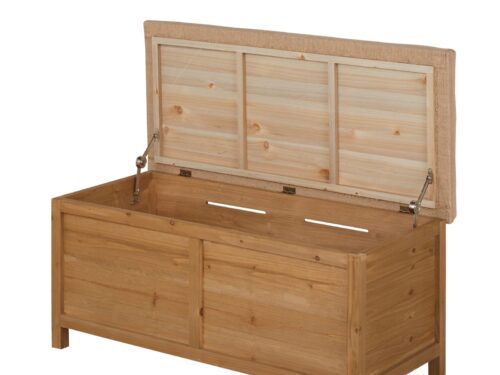 Banquette Fisherman Maisons Du Monde : une banquette-coffre bicolore au style nature qui double comme rangement malin - vue détaillée