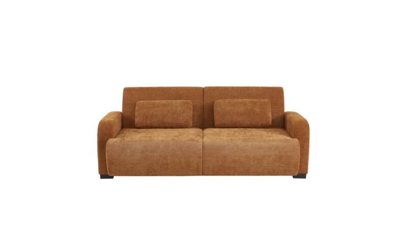 Banquette Vita Conforama : un clic clac terracotta polyvalent pour les petits espaces urbains - Canapé Conforama