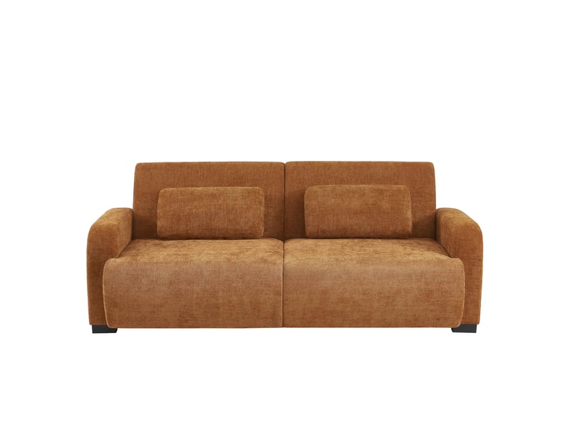 Banquette Vita Conforama : un clic clac terracotta polyvalent pour les petits espaces urbains - Canapé Conforama