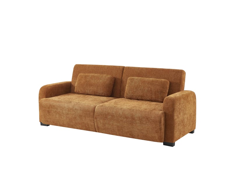Banquette Vita Conforama : un clic clac terracotta polyvalent pour les petits espaces urbains - Canapé Conforama