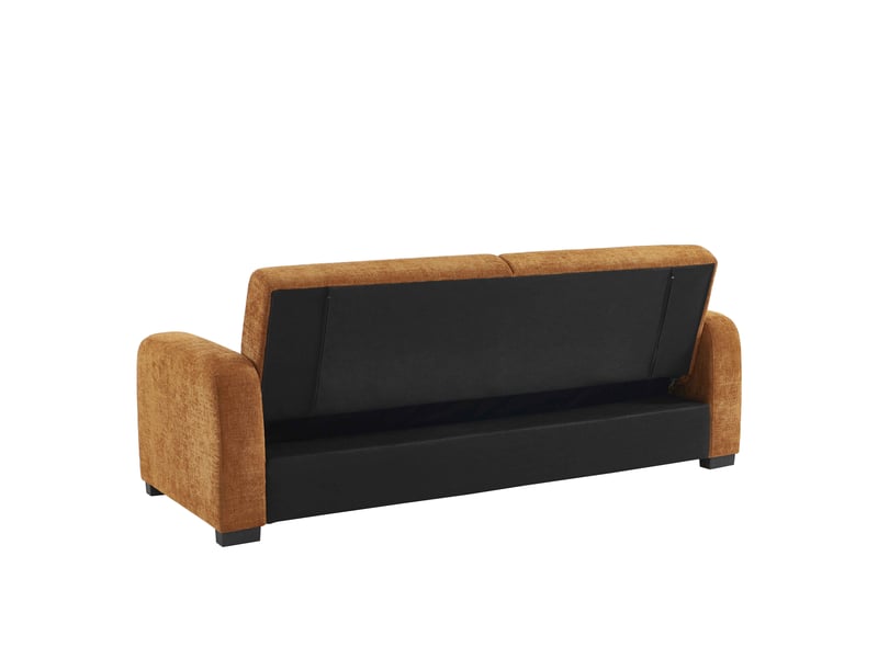 Banquette Vita Conforama : un clic clac terracotta polyvalent pour les petits espaces urbains - Canapé Conforama