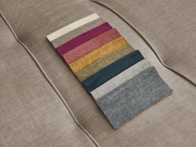 Canapé Arsène Bobochic : Test et avis du canapé 4 places droit en velours taupe avec assise profonde pour les amateurs de confort majestueux - Canapé Bobochic