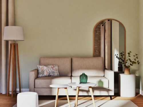 Canapé Babel Maisons Du Monde : un 2 places beige épuré pensé pour les intérieurs polyvalents - vue détaillée