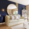 Canapé Barcelone Maisons Du Monde : un 3/4 places en lin lavé ficelle à la ligne contemporaine épurée - Canapé Maisons du Monde