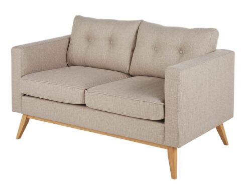 Canapé Brooke Maisons Du Monde : un 2 places chiné scandinave taillé pour les petits salons - vue détaillée