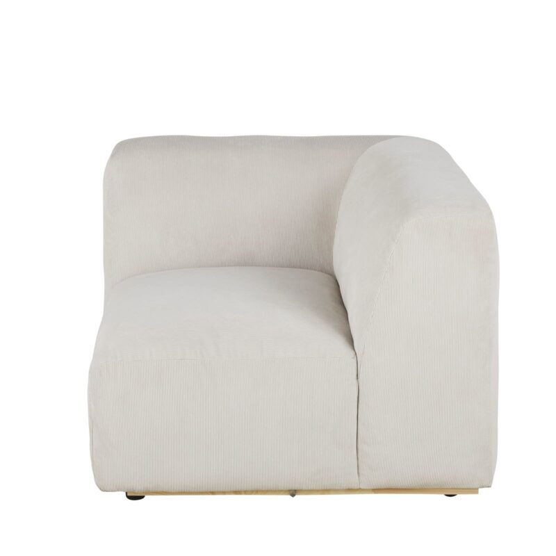 Canapé Buddy Maisons Du Monde : un accoudoir modulable en velours côtelé beige qui pose les bases d&rsquo;un salon sur mesure - Canapé Maisons du Monde