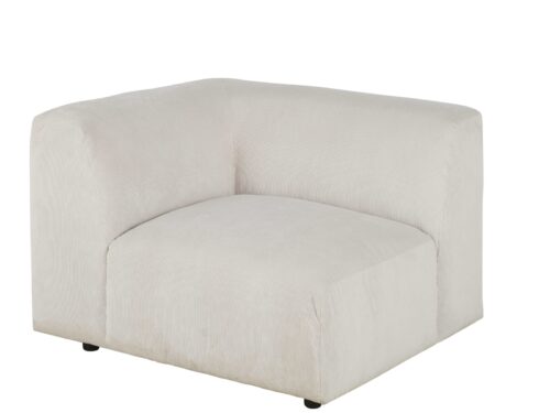 Canapé Buddy Maisons Du Monde : un accoudoir modulable en velours côtelé beige qui pose les bases d'un salon sur mesure - vue détaillée
