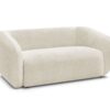 Canapé Céline Bobochic : un 2 places fixe en tissu texturé beige aux courbes douces et à l&rsquo;assise généreuse - Canapé Bobochic